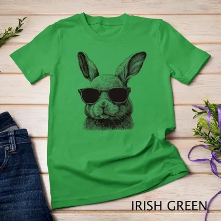 Women Fashion Casual Easter Rabbit Print Loose T-Shirt - Image 4