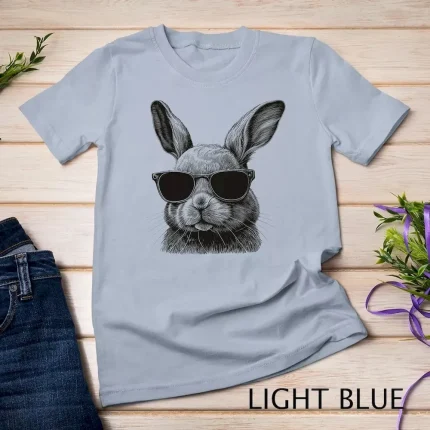 Women Fashion Casual Easter Rabbit Print Loose T-Shirt - Image 6