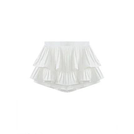 Women Fashion Sexy Solid Color Pleated High Waist Skirt - Image 4