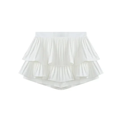 Women Fashion Sexy Solid Color Pleated High Waist Skirt - Image 5