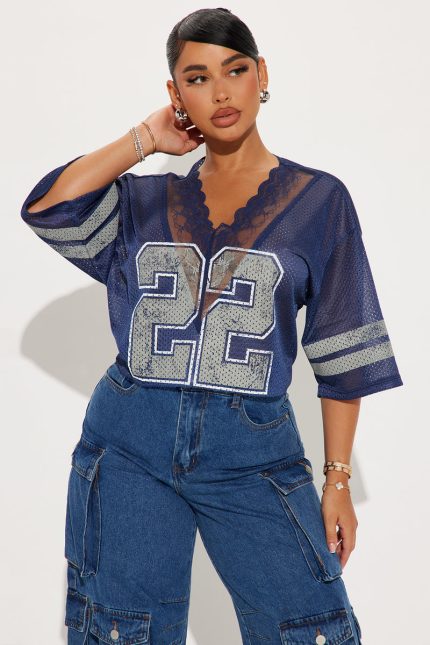 Blue #22 Cropped Jersey